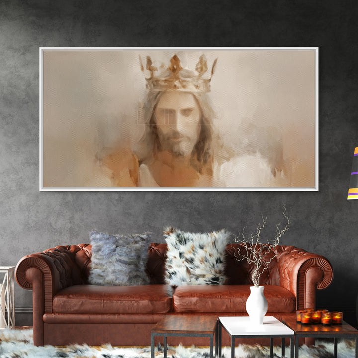 Crown Of Glory | Framed Canvas Print | Christian Art Canvas | Jesus Painting | Modern Christian Art | Christian Wall Art | Christian Art Pr