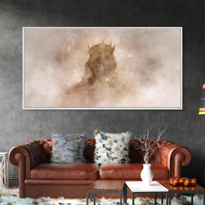 Hidden Crown | Framed Canvas Print | Christian Art | Jesus Painting | Moody Christian Art | Christian Art Canvas | Christian Christmas Deco
