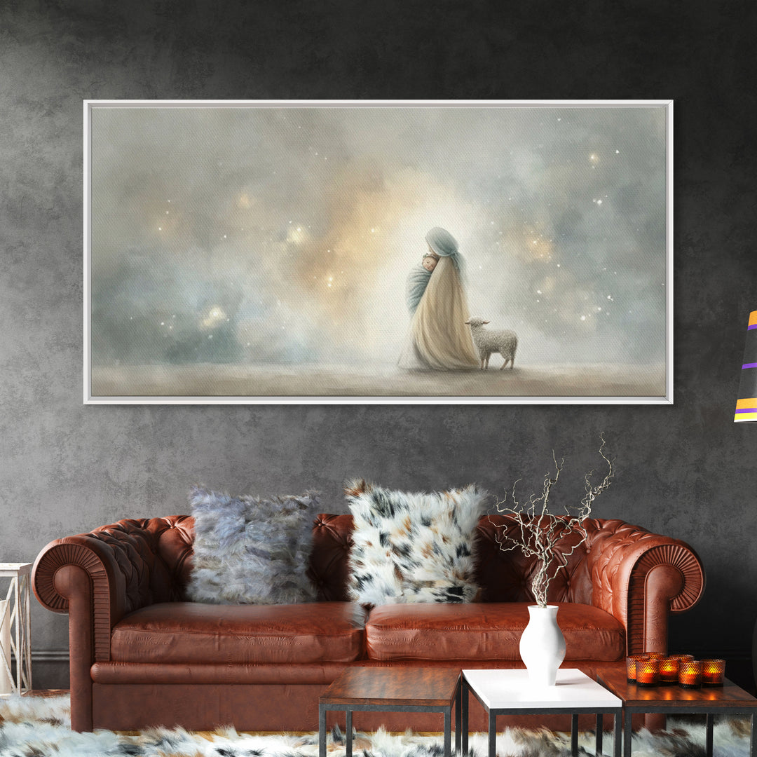 Holy Night Crown | Framed Canvas Print | Christian Art Print | Jesus Painting | Christian Christmas Art | Christian Art Canvas | Christmas
