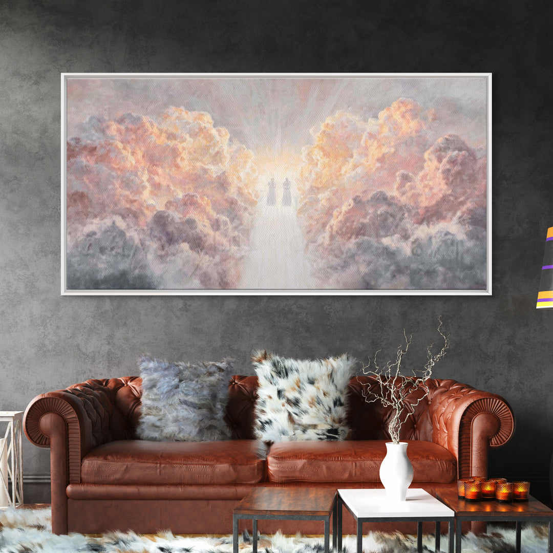 Radiant Messengers - Framed Canvas Print - Christian Christmas Art - Christian Painting - Framed Christian Art - Christmas Canvas Wall Art