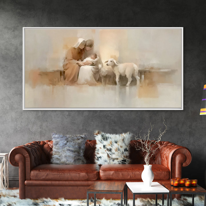 Holy Family Calm – Framed Canvas Print – Christian Wall Art – Christian Christmas Art – Christian Art Canvas – Christmas Art – Christian De