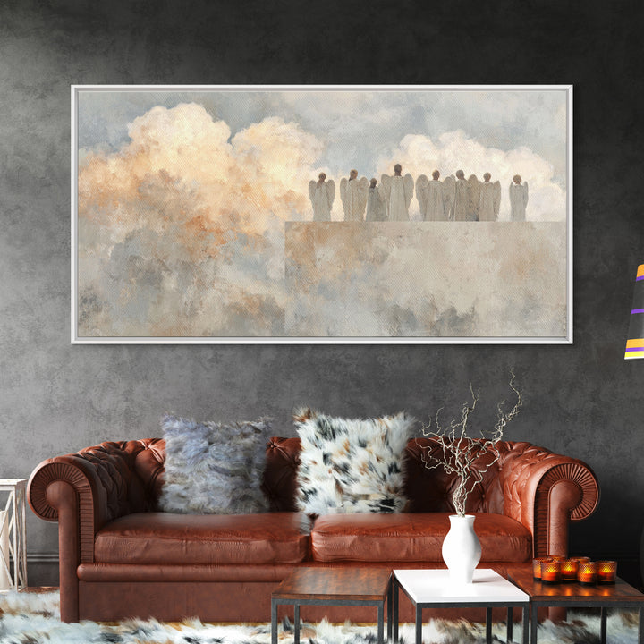 Dawn Of Promise - Framed Canvas Print - Christian Art Work - Christmas Art Framed - Moody Christmas Art - Christian Wall Art - Modern Chris