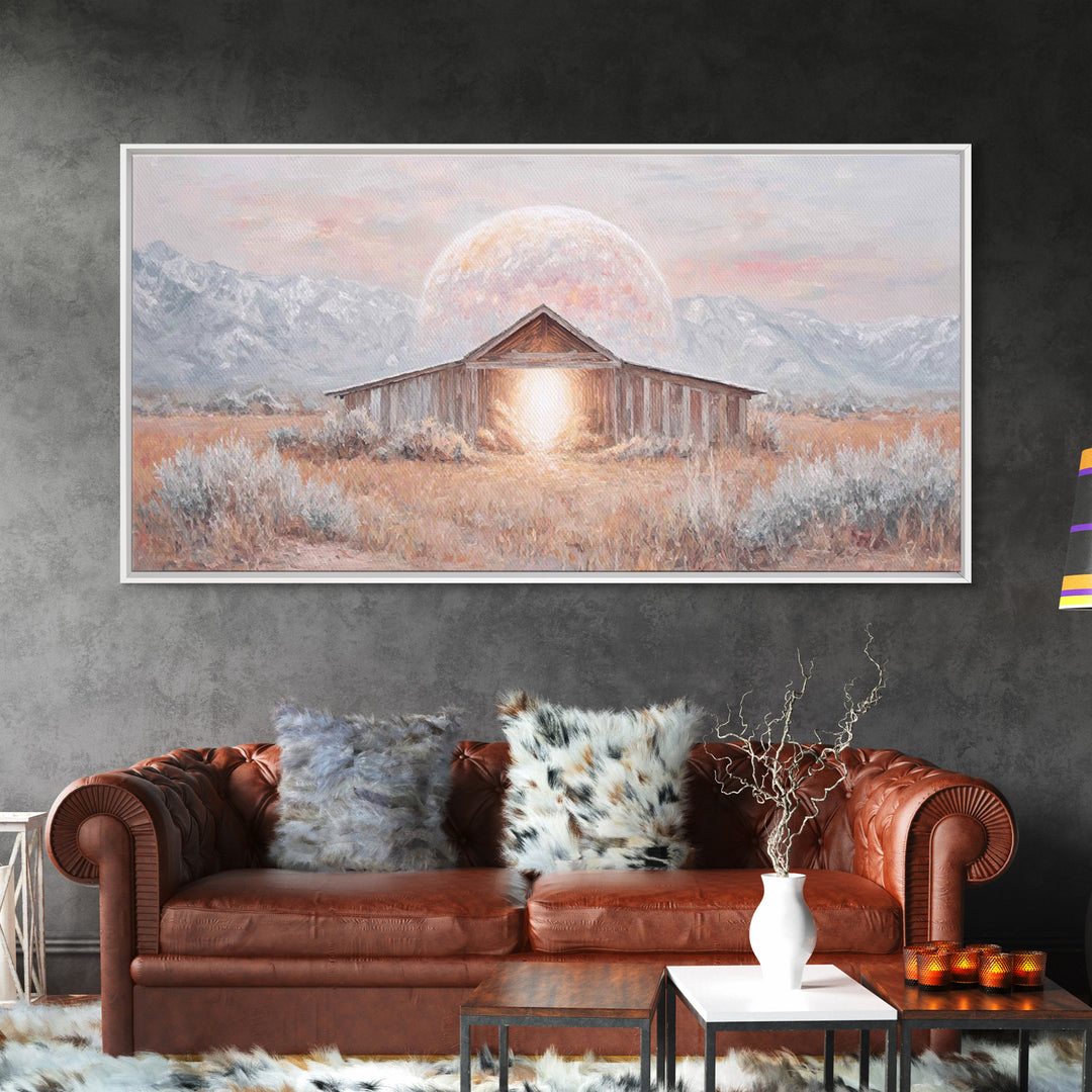 Radiant Manger Sky – Framed Canvas Print – Christian Christmas Art – Christian Wall Art – Christmas Art – Christian Art Canvas – Christian