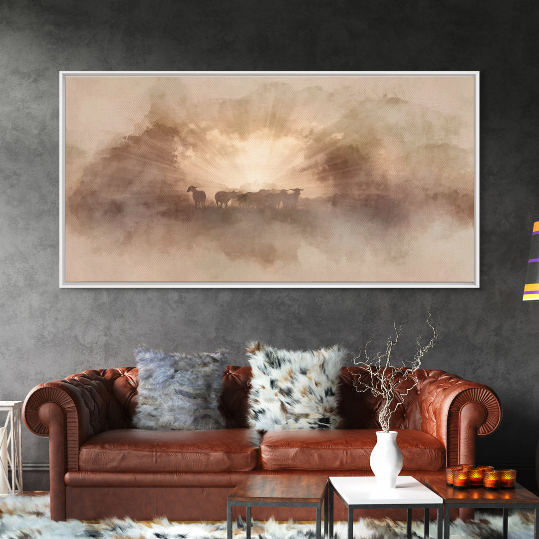 Rays Of Promise – Framed Canvas Print – Christian Art Canvas – Christian Wall Art – Moody Christian Art – Christian Christmas Art – Christi