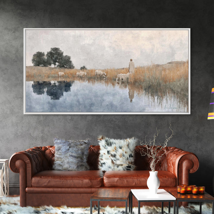 Graceful Meadow – Framed Canvas Print – Christian Wall Art – Christian Art Canvas – Christian Art Prints – Christian Decor – Modern Christi