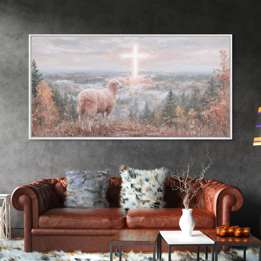 Radiant Crosslight – Framed Canvas Print – Christian Wall Art – Christian Art Canvas – Christian Art Painting – Christian Decor – Christian