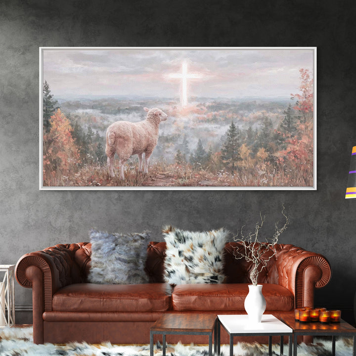 Radiant Crosslight – Framed Canvas Print – Christian Wall Art – Christian Art Canvas – Christian Art Painting – Christian Decor – Christian
