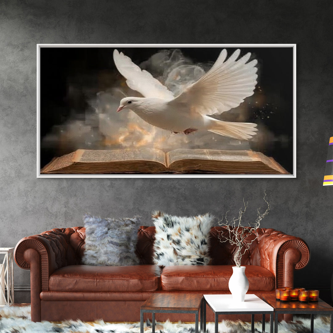 Spirit Fire – Framed Canvas Print – Christian Wall Art – Christian Art Canvas – Jesus Painting – Christian Art Gift – Moody Christian Art