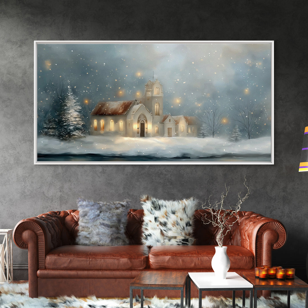 Cathedral Of Light – Framed Canvas Print – Christian Art Canvas – Modern Christian Art – Christmas Wall Art – Christian Gift – Christian De