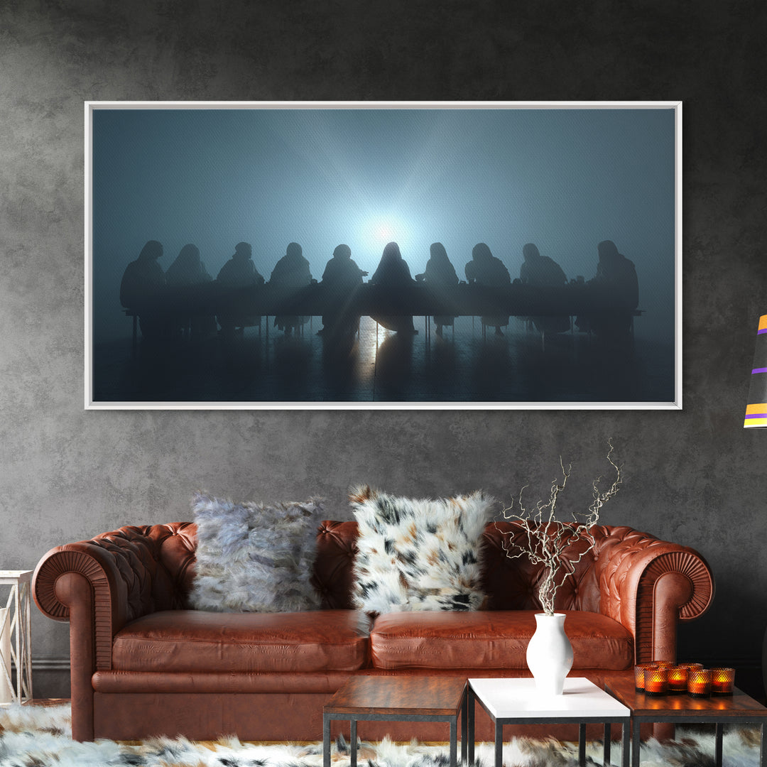 Sacred Gathering - Framed Canvas Print - Christian Wall Art - Jesus Painting - Christian Art Canvas - Christian Christmas Art