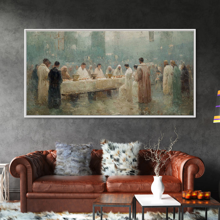 Gathered In Light | Framed Canvas Print | Christian Wall Art | Christian Art Print | Abstract Christian Art | Christian Art Canvas | Jesus
