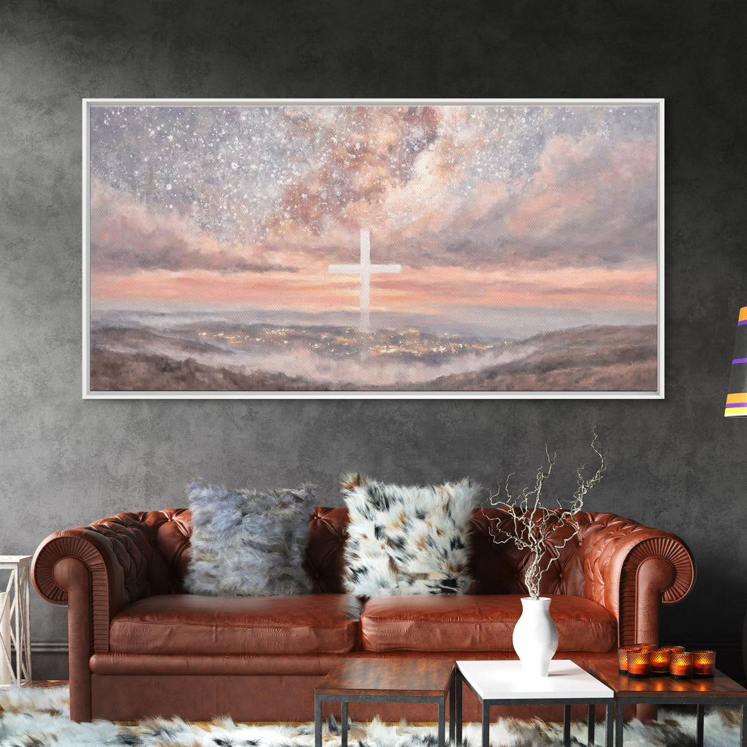Heavenly Dawn – Framed Canvas Print – Christian Wall Art – Christian Art Canvas – Jesus Painting – Christian Christmas Art – Christian Deco