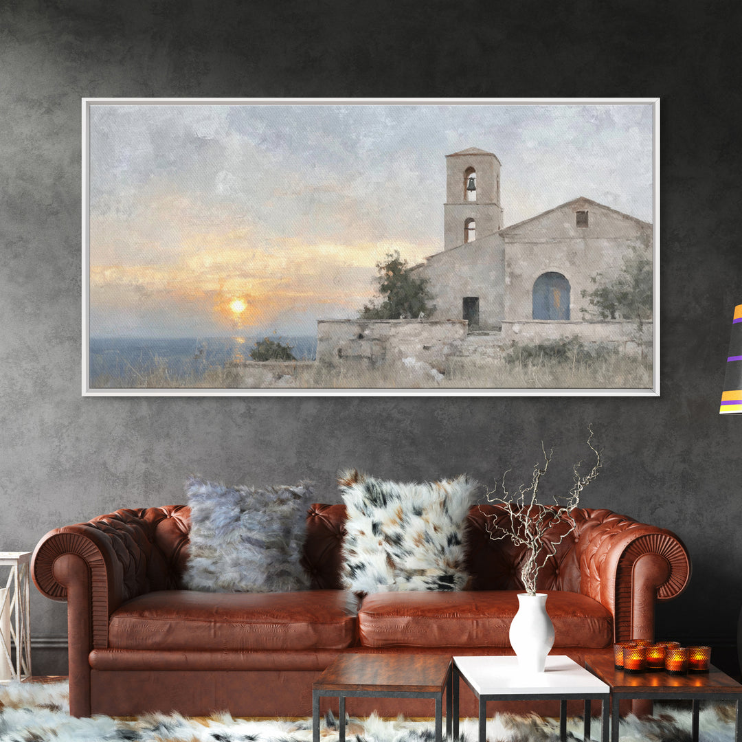 Hillside Sanctuary – Framed Canvas Print – Christian Art Canvas – Christian Wall Art – Christian Art Print – Christmas Wall Art – Unique Ch