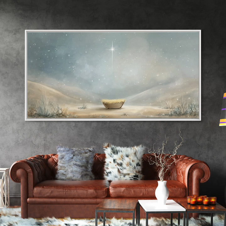 Star Of Hope – Framed Canvas Print – Christian Wall Art – Christian Art Canvas – Christmas Art – Christian Christmas Decor – Unique Christi