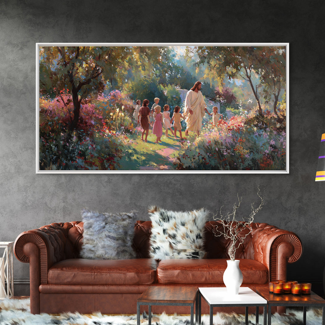 Children Of Hope | Framed Canvas Print | Christian Wall Art | Jesus Painting | Christian Art Canvas | Large Christian Art | Christian Chris
