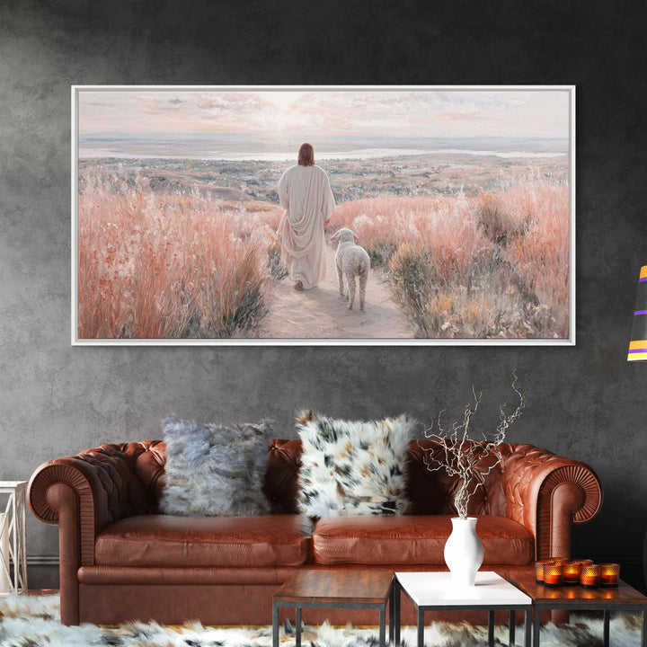 Valley Of Comfort, Framed Canvas Print, Christian Wall Art, Jesus Painting, Christian Art Canvas, Christian Decor, Christian Gift Ideas
