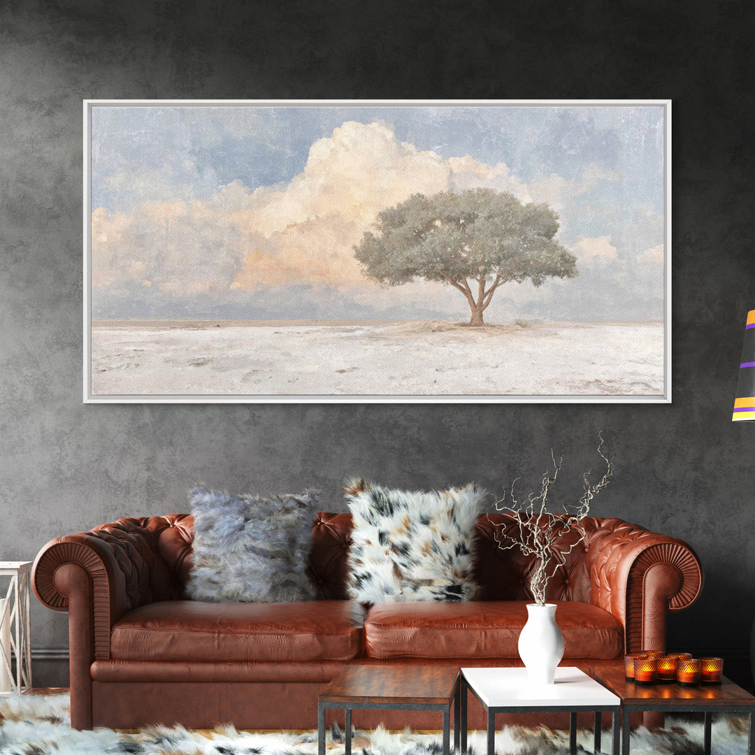Cloudland Oak – Framed Canvas Print – Christian Art Canvas – Modern Christian Painting – Christian Wall Art – Christian Art Print – Unique