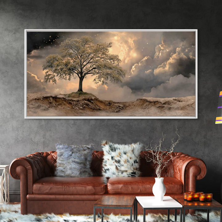 Starfall Haven – Framed Canvas Print – Moody Christian Art – Christian Art Work – Christian Wall Art – Christian Art Canvas – Modern Christ