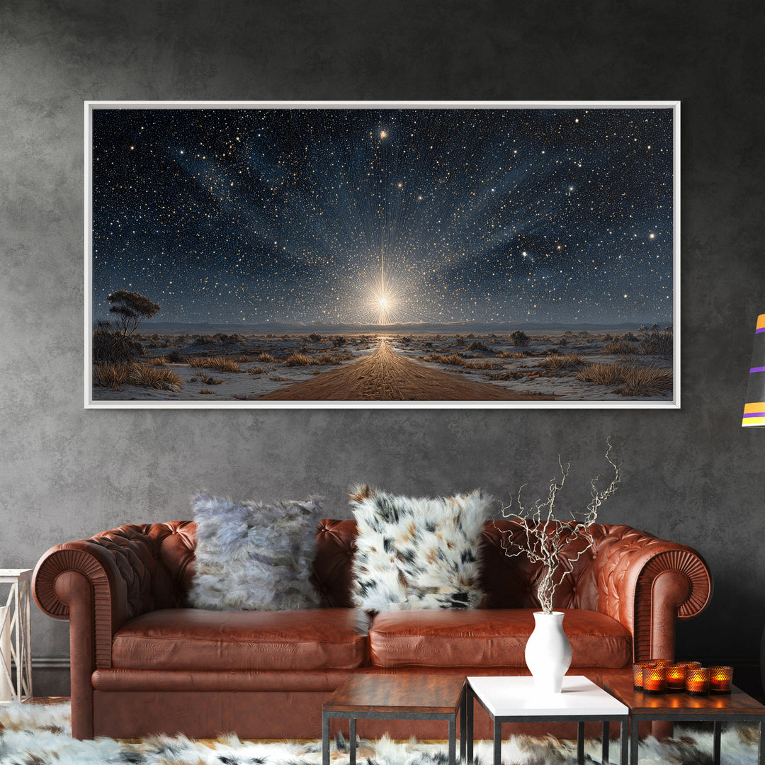 The Guiding Star – Framed Canvas Print – Christmas Art Prints – Christian Christmas Decor – Christian Wall Art – Christian Art Canvas – Chr