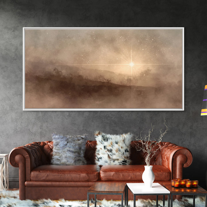 Bethlehem Dawn – Framed Canvas Print – Christian Art Canvas – Christmas Art – Christian Wall Art – Christian Christmas Art – Jesus Painting