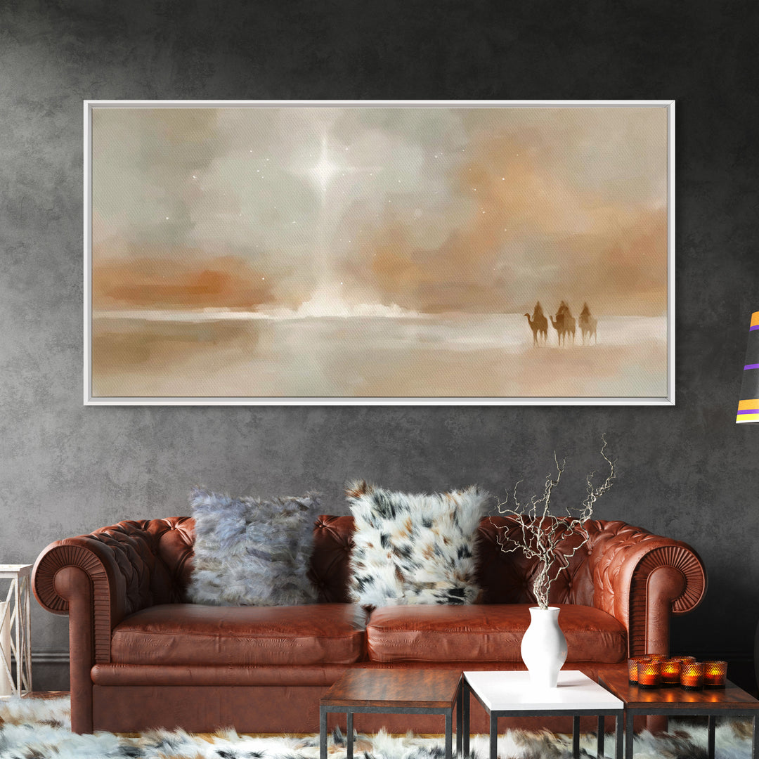 Journey Of Kings – Framed Canvas Print – Christian Christmas Art – Jesus Painting – Christian Wall Art – Christmas Art – Christian Art Canv