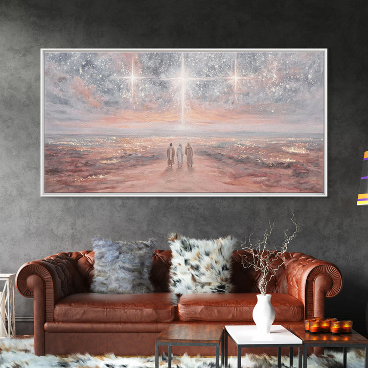 Journey By Starlight – Framed Canvas Print – Christian Wall Art – Christian Christmas Art – Christian Art Canvas – Christmas Art – Jesus Pa