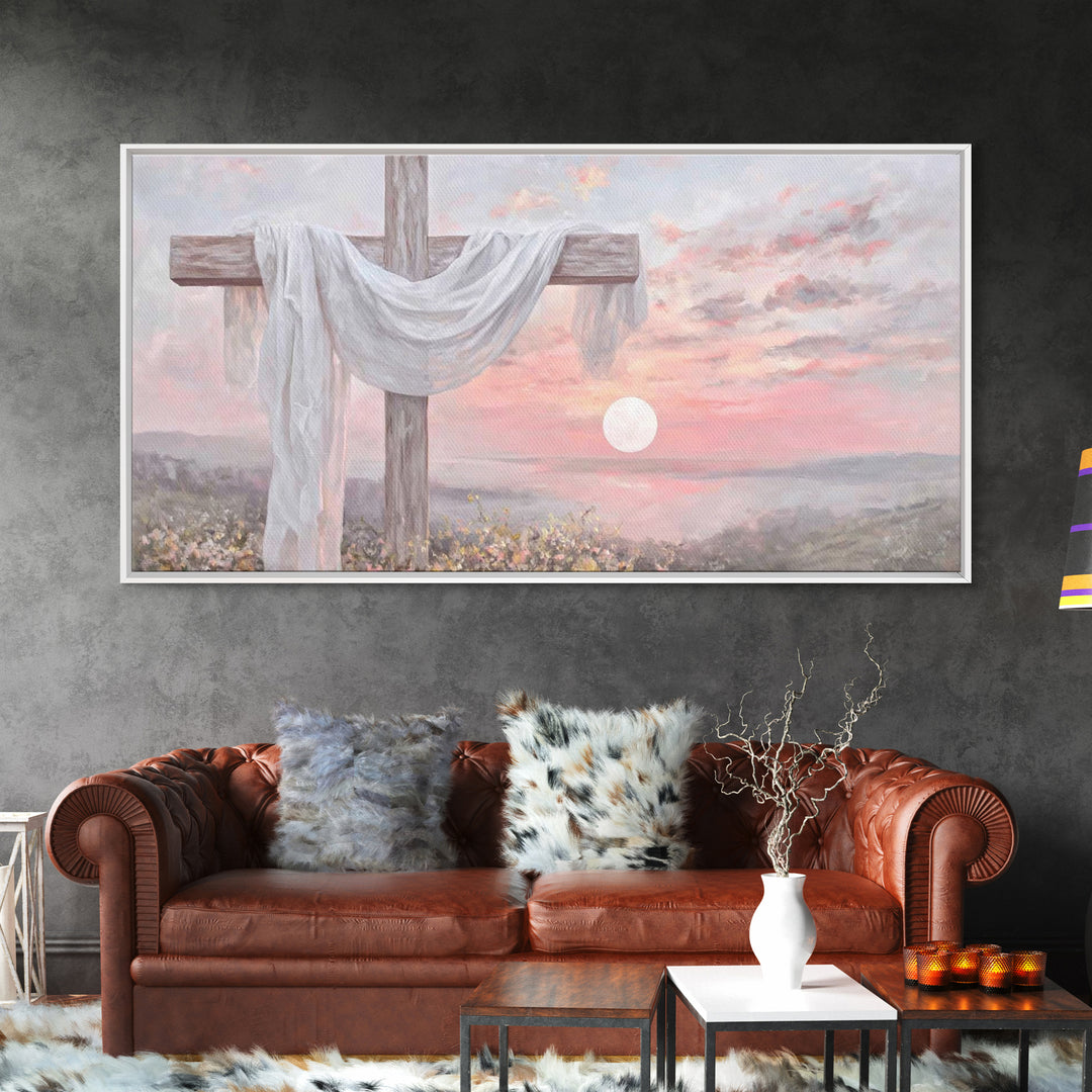 Humble Pasture – Framed Canvas Print – Christian Christmas Art – Christian Art Canvas – Vintage Christian Art – Christian Painting – Christ