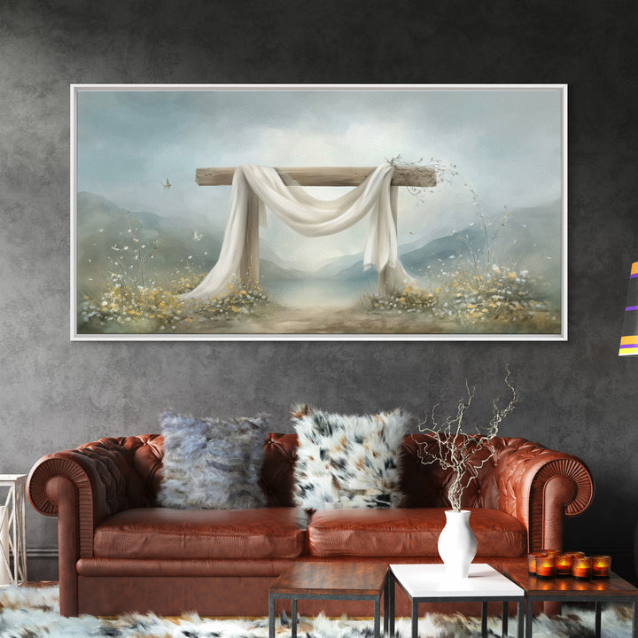 Morning Mercy | Framed Canvas Print | Christian Wall Art | Christian Art Canvas | Moody Christian Art | Christian Christmas Art | Christian