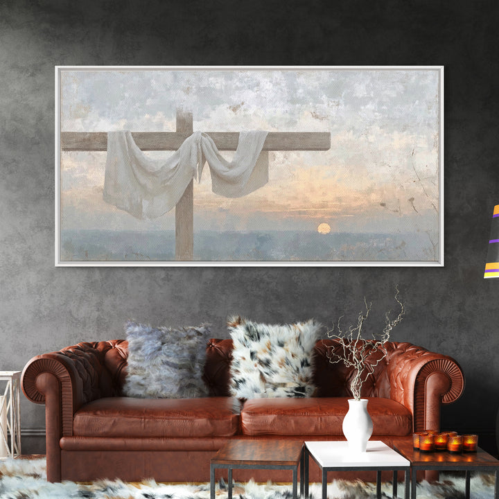 Risen Dawn – Framed Canvas Print – Christian Wall Art – Christian Art Canvas – Christian Decor For Home – Christmas Wall Art – Christian Gi