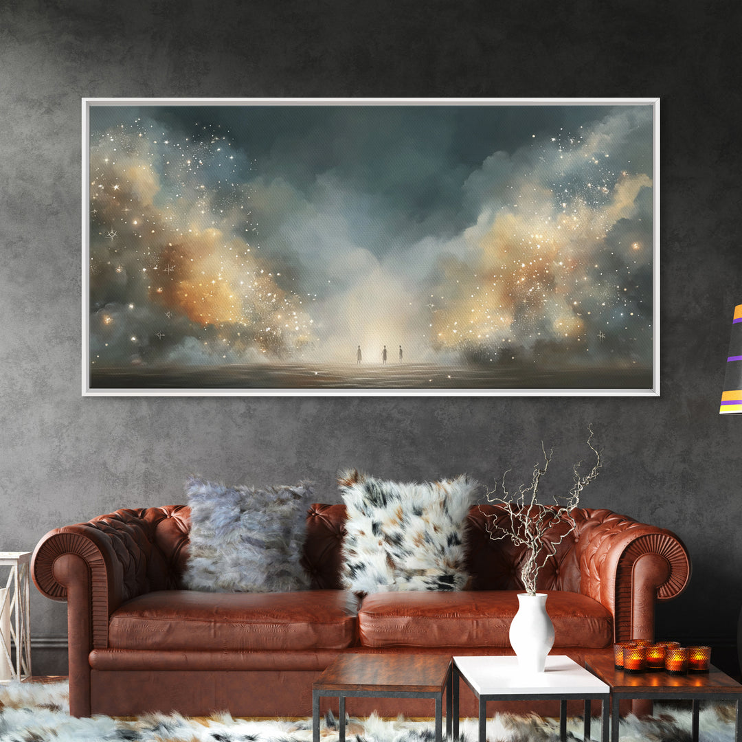 Heavenly Wonder, Framed Canvas Print, Christian Wall Art, Christian Art Canvas, Moody Christian Art, Christmas Art Prints, Christian Gift I