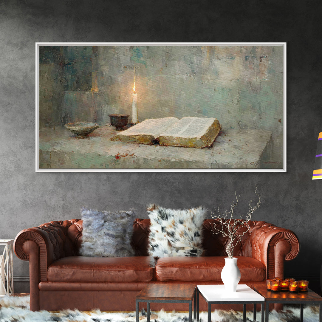 Radiant Communion | Framed Canvas Print | Christian Art Canvas | Christian Wall Art | Modern Christian Painting | Christian Christmas Art
