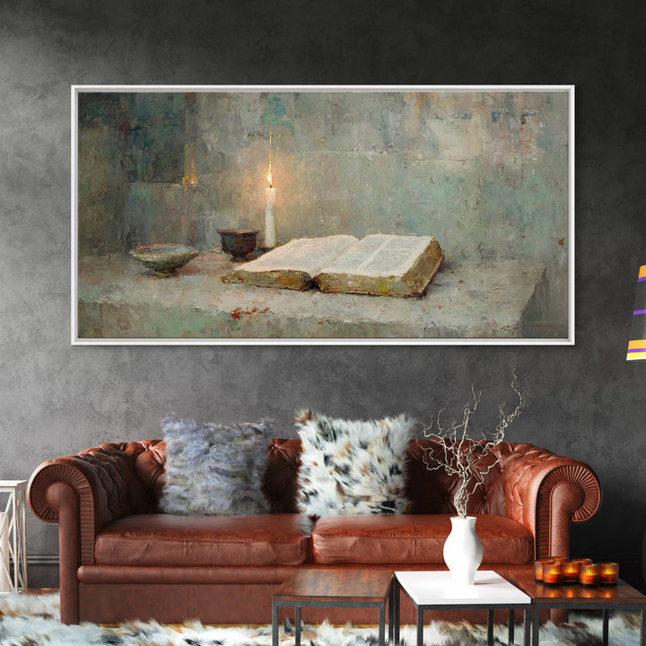 Radiant Communion | Framed Canvas Print | Christian Art Canvas | Christian Wall Art | Modern Christian Painting | Christian Christmas Art