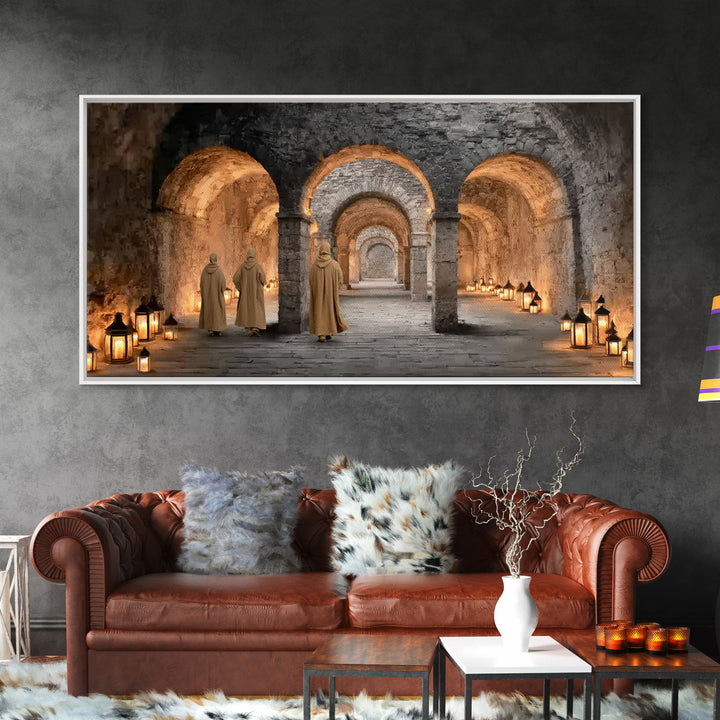 Lantern Passage, Framed Canvas Print, Christian Art Canvas, Christian Wall Art, Christian Painting, Christian Decor, Unique Christian Art,