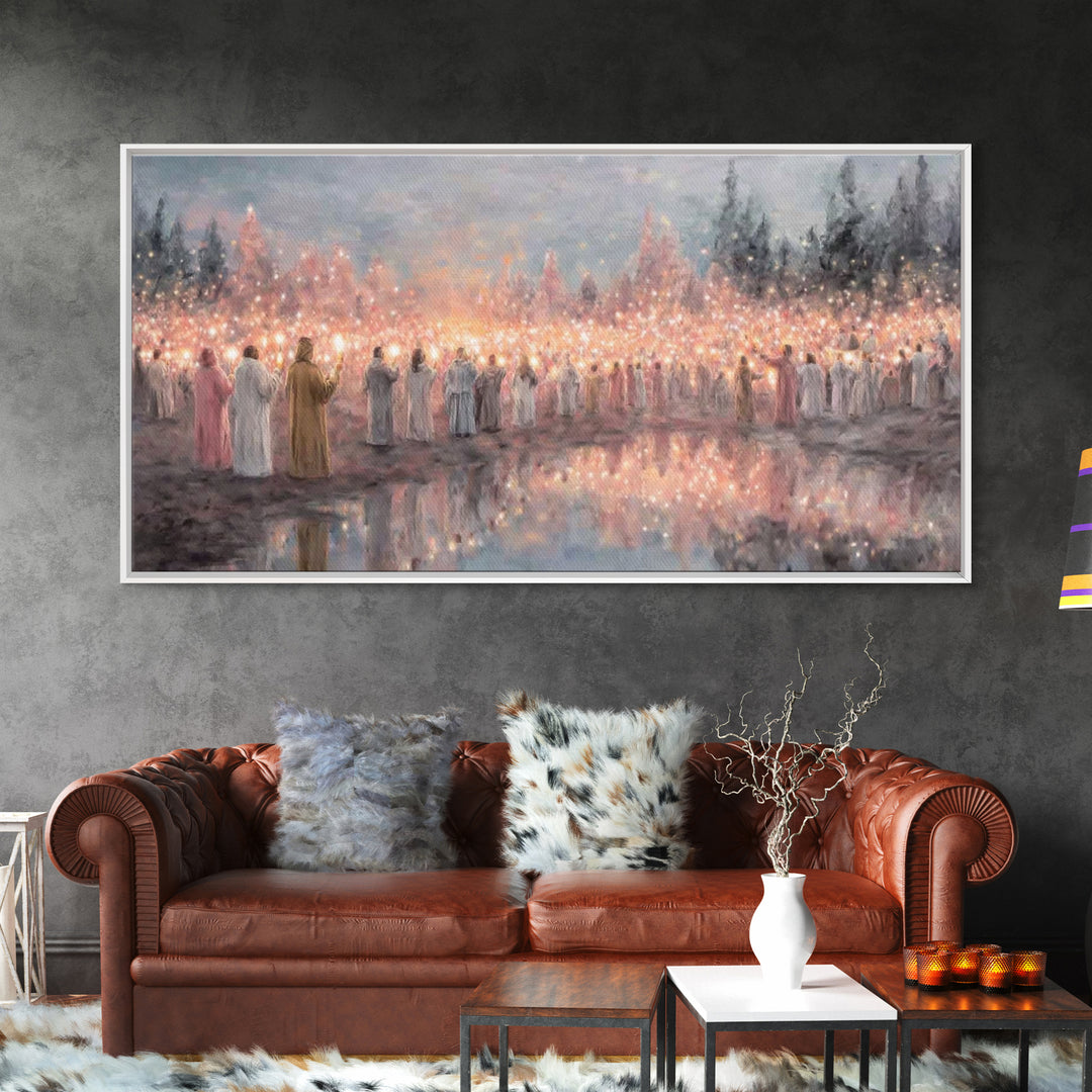 Radiant Multitude – Framed Canvas Print – Christian Art Canvas – Christian Christmas Art – Christmas Art Prints – Christian Wall Art – Mode