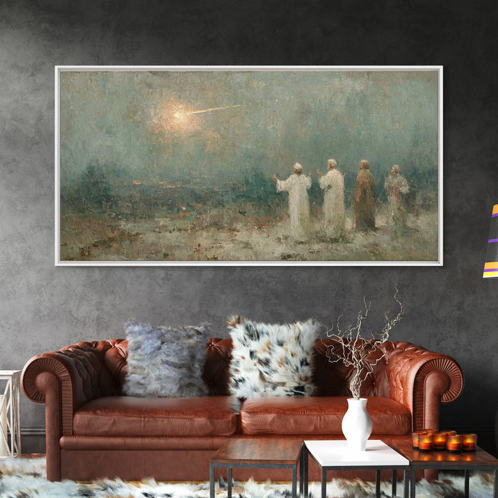 Three Seekers Light | Framed Canvas Print | Christian Christmas Art | Christian Art Print | Jesus Painting | Christmas Wall Art | Faith