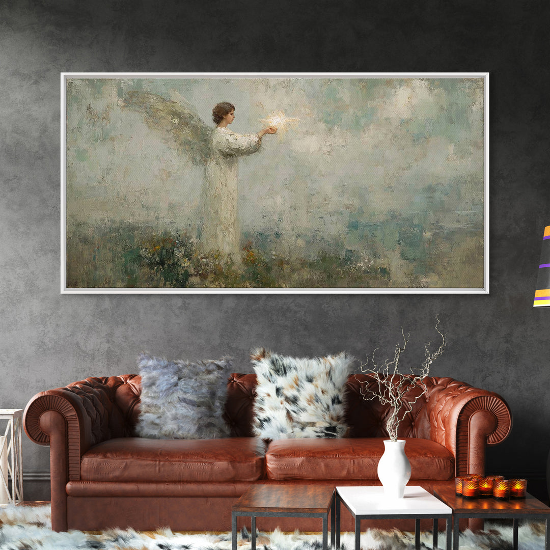 Witness Of Light - Framed Canvas Print - Christian Wall Art - Christian Art Canvas - Christmas Art - Jesus Painting - Christian Art
