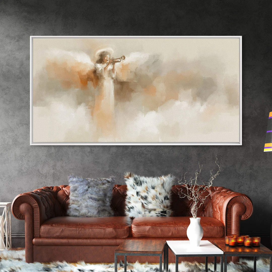 Angel Of Light, Framed Canvas Print, Christian Art Canvas, Christian Wall Art, Jesus Painting, Christian Christmas Art, Christian Art