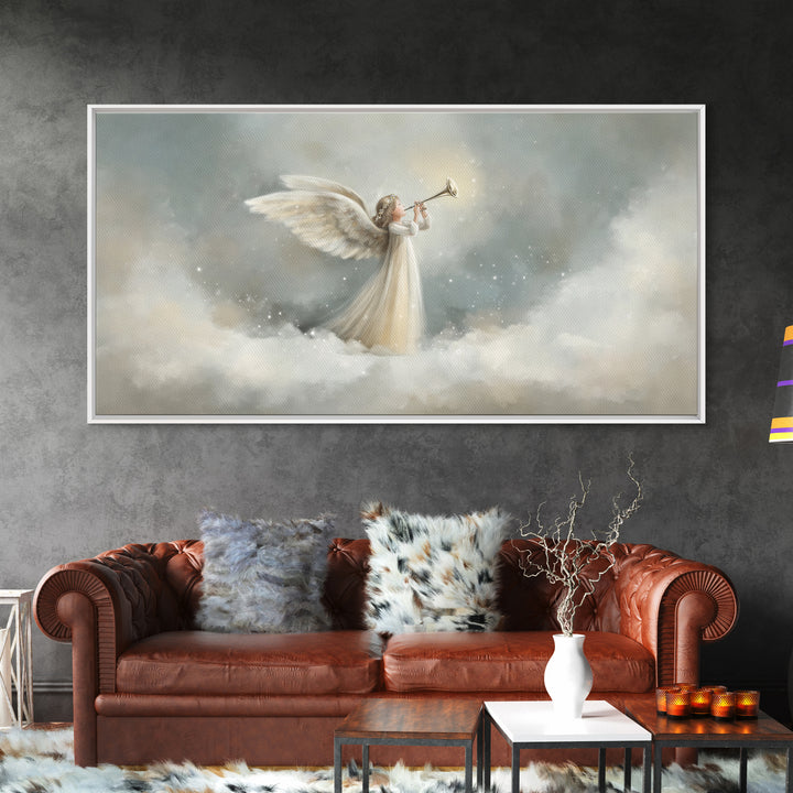 Angel Hymn Of Peace | Framed Canvas Print | Christian Wall Art | Christian Art Canvas | Christmas Art | Christian Christmas Art | Christian