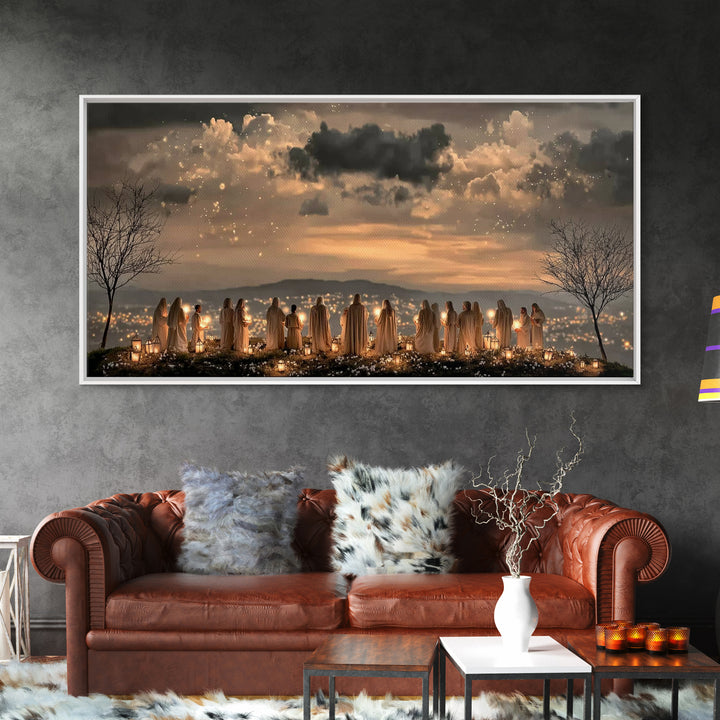 Evening Watch Of Saints – Framed Canvas Print – Christian Christmas Art – Christian Art Canvas – Christian Wall Art – Christmas Art – Chris