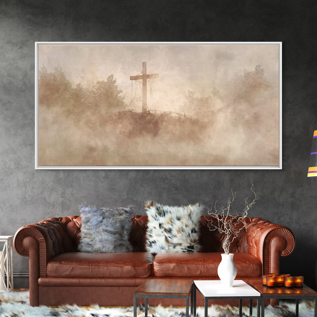 Quiet Salvation – Framed Canvas Print – Subtle Christian Art – Christian Wall Art – Christian Painting – Christian Art Canvas