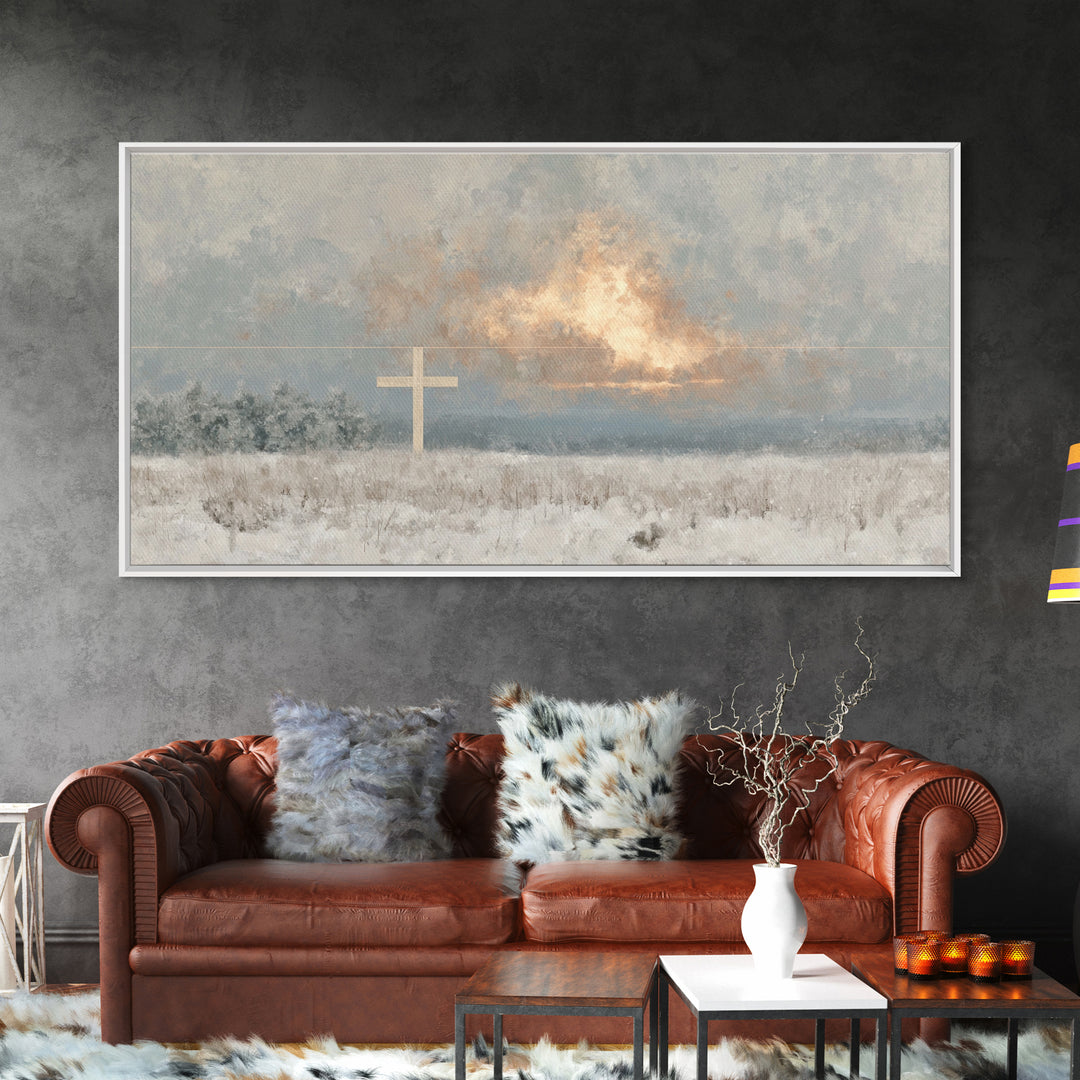 Morning Renewal – Framed Canvas Print – Christian Art Canvas – Christian Wall Art – Abstract Christian Art – Christian Christmas Art