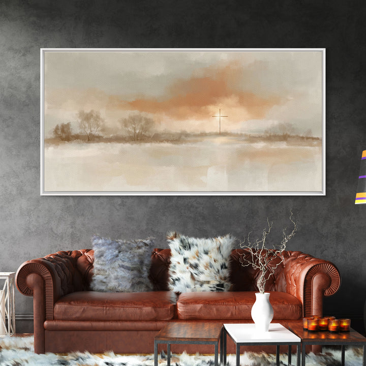Morning Grace – Framed Canvas Print – Christian Wall Art – Christian Art Canvas – Subtle Christian Art – Christmas Art Prints