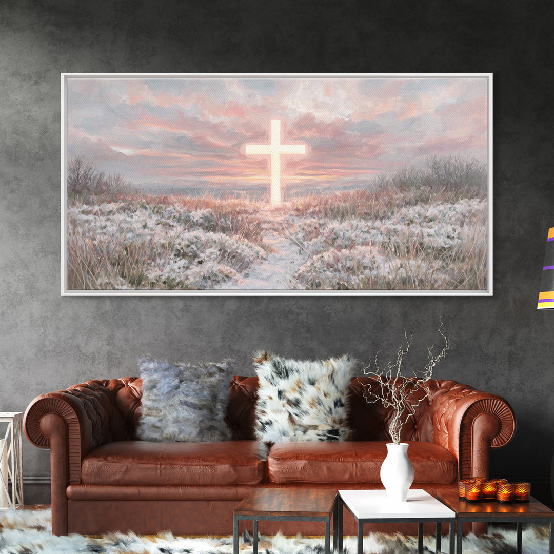 Radiant Dawn – Framed Canvas Print – Christian Christmas Art – Christian Wall Art – Christian Art Print – Modern Christian Painting