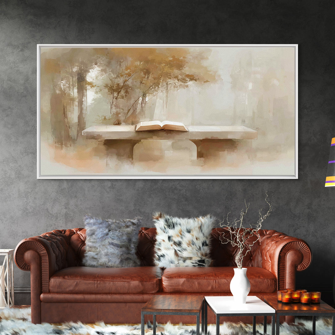 Forest Scripture - Framed Canvas Print - Christian Art Canvas - Christian Wall Art - Subtle Christian Art - Christian Painting - Christian