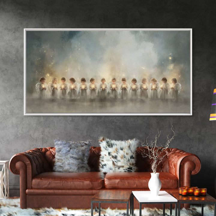 Angel Chorus - Framed Canvas Print - Christian Wall Art - Christian Art Canvas - Christmas Art - Christian Christmas Art - Christian Christ