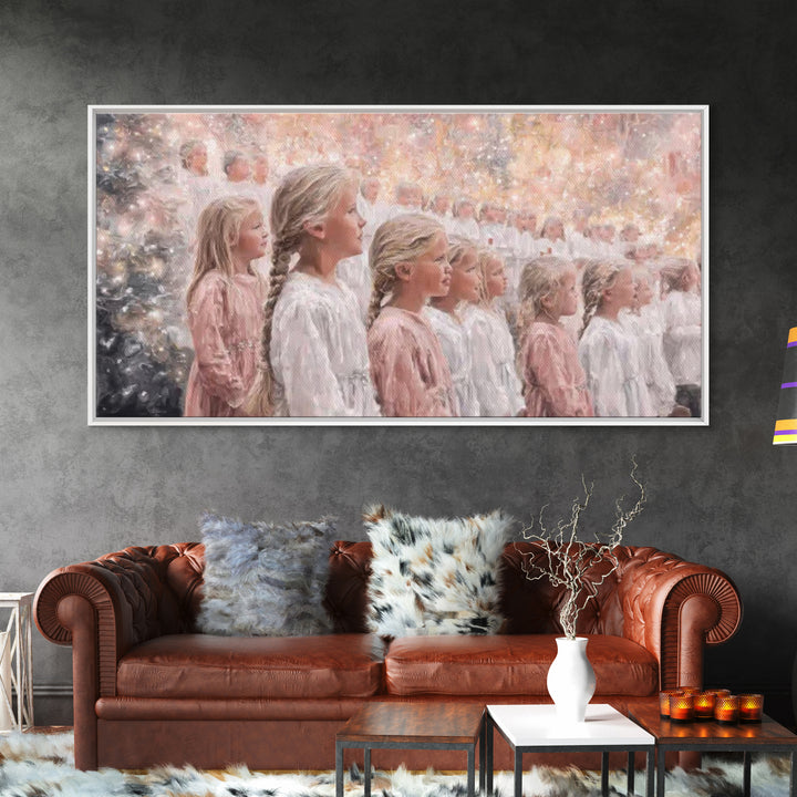 Choir Of Blessings – Framed Canvas Print – Christian Christmas Art – Christian Wall Art – Christmas Art Prints – Christian Art Canvas – Chr