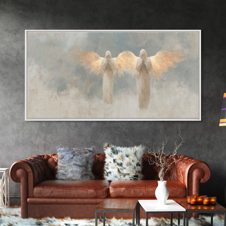 Wings Of Mercy – Framed Canvas Print – Christian Art Canvas – Abstract Christian Art – Christian Wall Art – Christian Art Gift – Minimalist