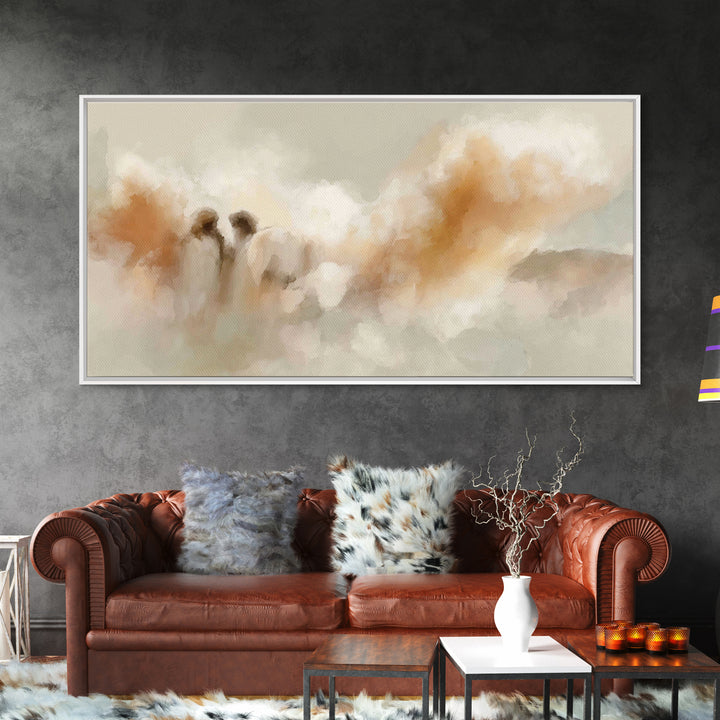 Softened Whispers – Framed Canvas Print – Minimalist Christian Art – Abstract Christian Art – Christian Wall Art – Subtle Christian Art – C