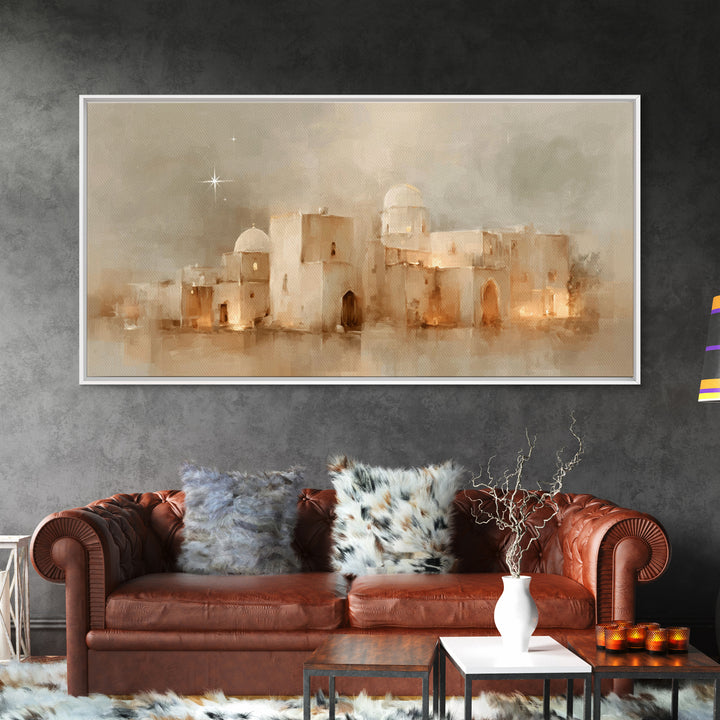 Star of Bethlehem – Framed Canvas Print – Christian Wall Art – Christmas Art Prints – Christian Art Canvas – Christian Christmas Decor – Mo
