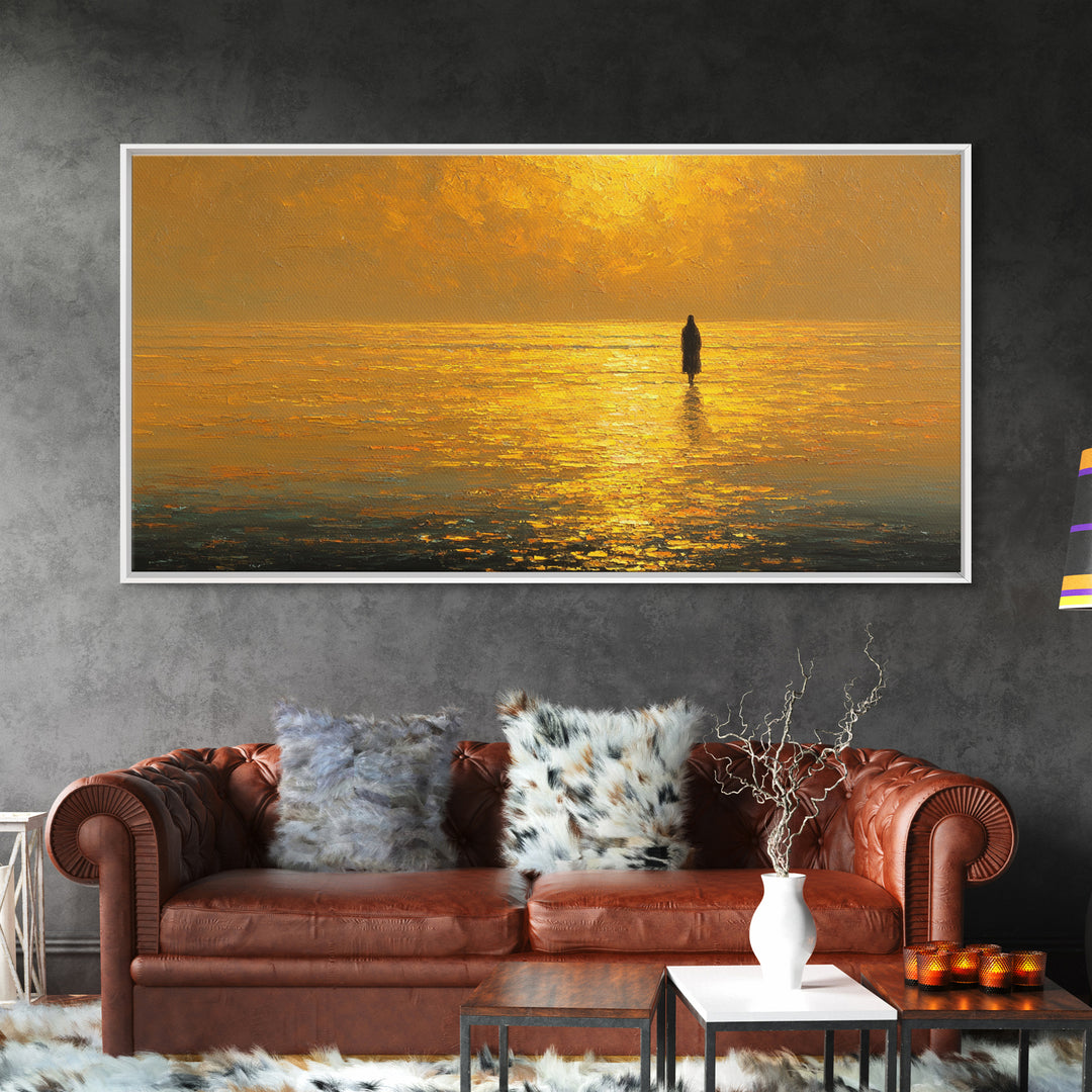 Celestial Path – Framed Canvas Print – Jesus Painting – Christian Wall Art – Modern Christian Art – Christian Art Print – Christian Christm
